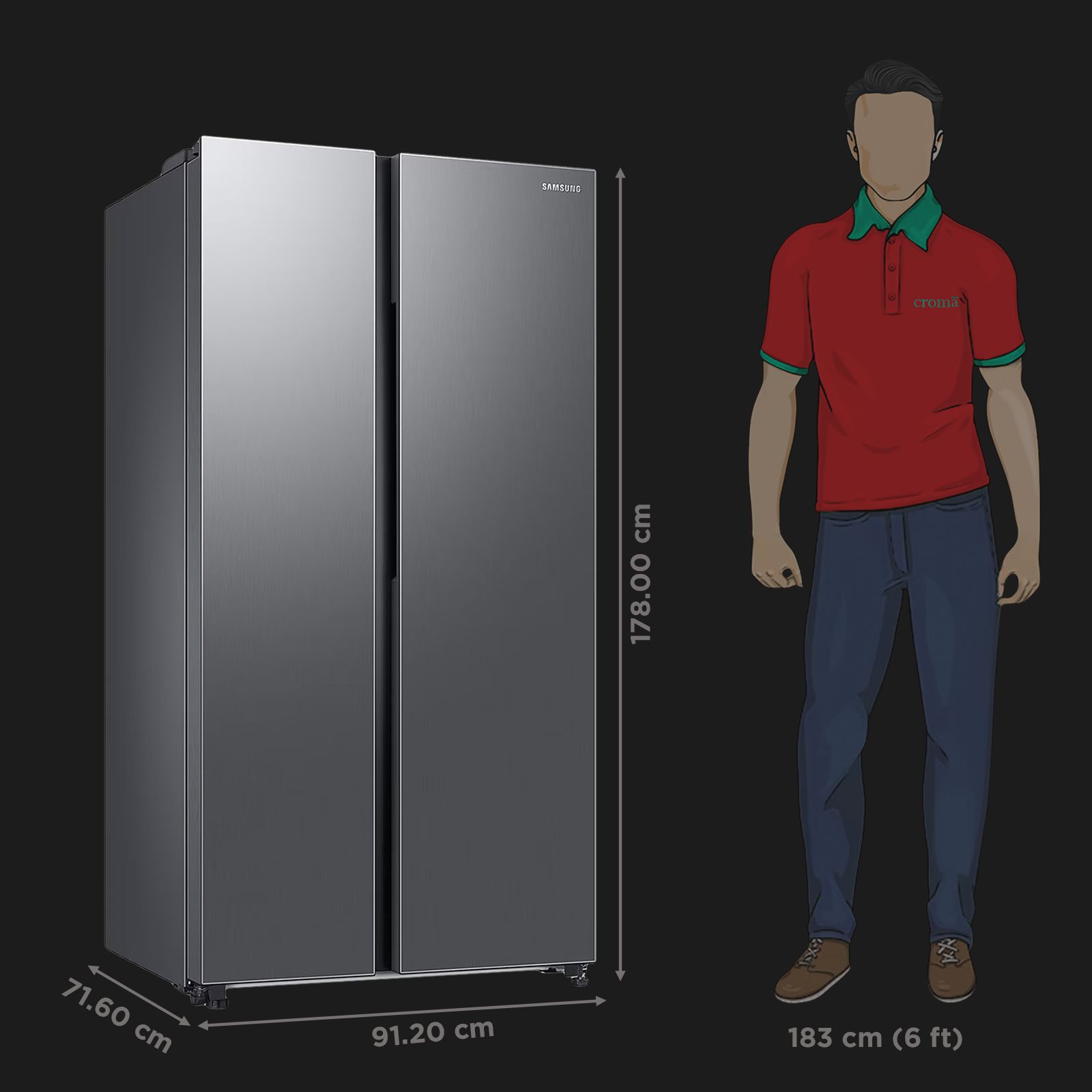 Buy SAMSUNG 653 Litres 3 Star Frost Free Side by Side Refrigerator